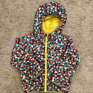 Reversible Kids North Face quilted jacket coat. Size 4T.